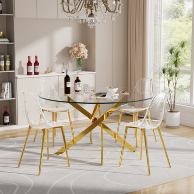 5 - Piece Glass Dining Set by Mercer41