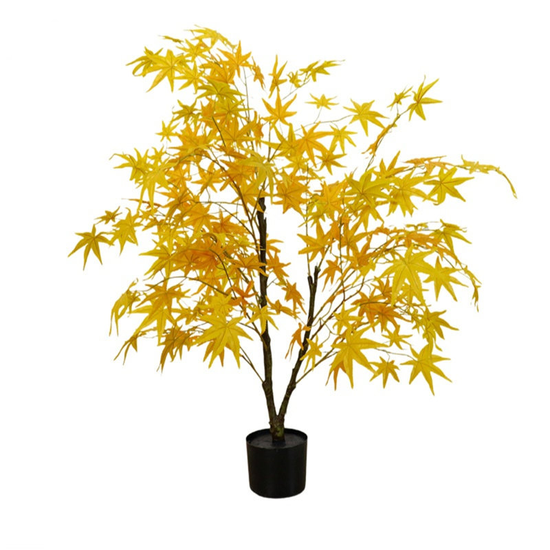 Érable artificiel, érable artificiel en pot de 3,9 pi / 4,9 pi / 5,9 pi de hauteur, grandes branches artificielles en érable artificiel