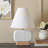 Mazelina 17 Inch Marble and Mango Wood Table Lamp