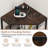 Corner Printer Stand with Charging Station Adjustable Metal Mesh Shelf Brown-121282975