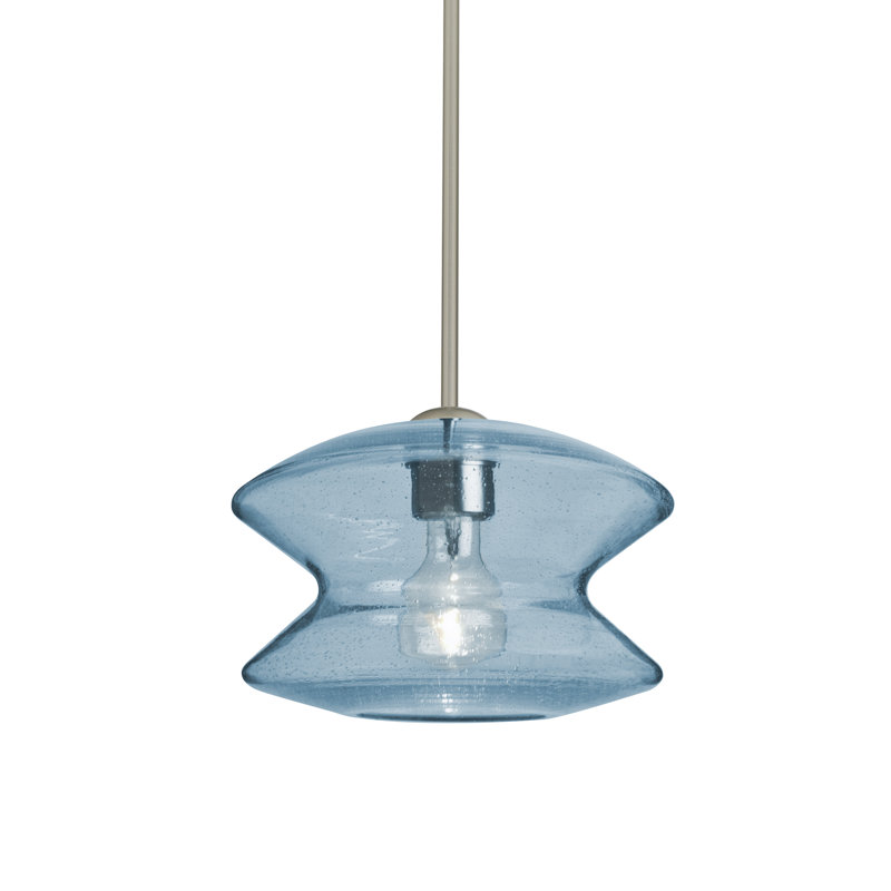 Luminaire suspendu géométrique 1 lumières simple Yara, Or, Nickel satiné