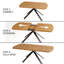 Ensemble de salle à manger 5 pièces, table en chêne et chaises rembourrées-1490938928-1490938929