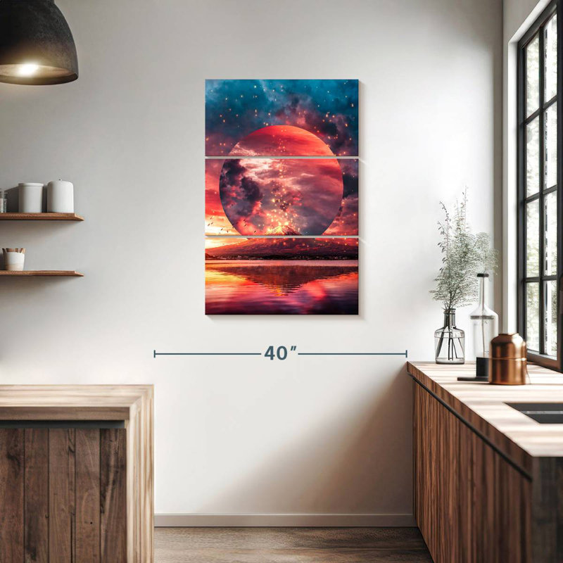 Volcan Alvord - ciel flamboyant, H 38 po x l 24 po