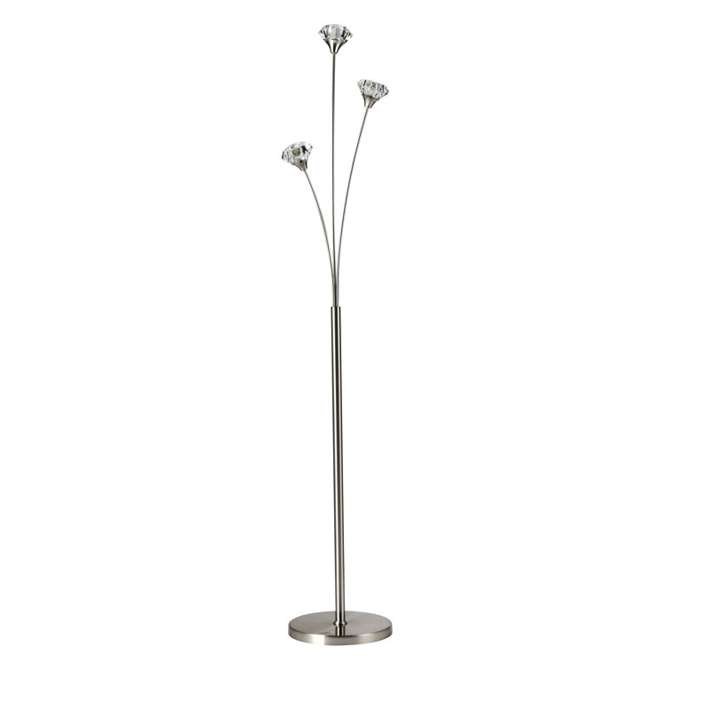 Sluss 170cm Tree Floor Lamp, Satin Nickel