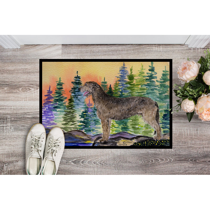 Paillasson d’intérieur anti-dérapant Irish Wolfhound, Rectangle 1 pi 6 po x 2 pi 3 po