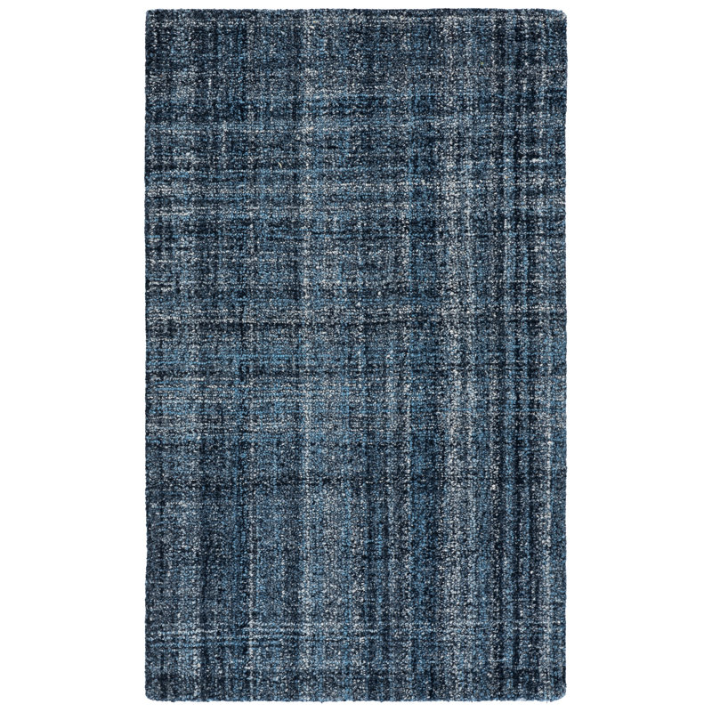 Abstract Hand Tufted Performance Solid Color Indoor Rug, Rectangle 3' x 5'