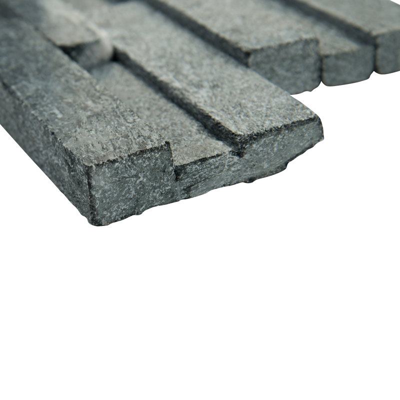 Stonecrest 6 in. x 18 in. Split Face Natural Stone Ledger Corner Wall Tile, Charcoal Ridge
