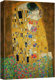 Famous Artwork The Kiss by Gustav Klimt - Painting Print on Canvas