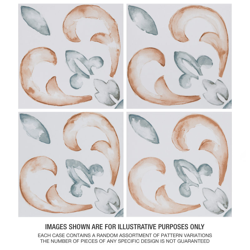 Saint Germain 6" x 6" Porcelain Patterned Wall & Floor Tile