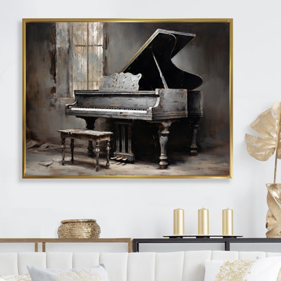 «Grey Piano Mélancolique Melody I» sur toile
