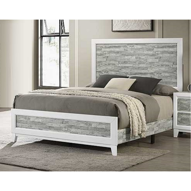Lit de panneau de lit de style moderne et très moderne 1pc, Noir