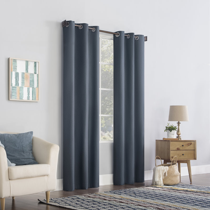 Panneau de rideau obscurcissant avec œillets Coel, Blanc, l 40 po x L 63 po