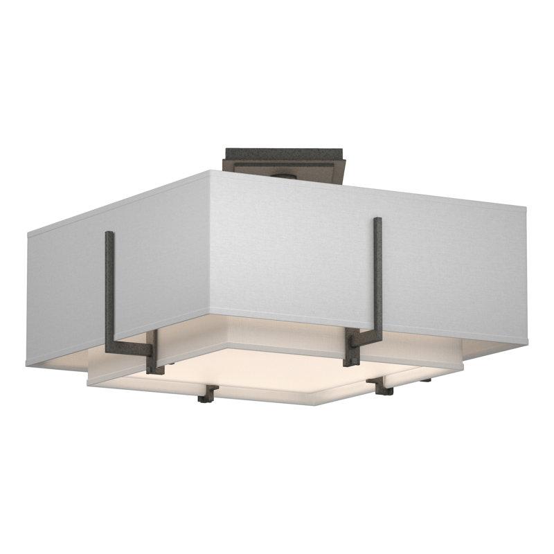 Exos 2 - Light Semi Flush Mount, Flax, Natural Iron