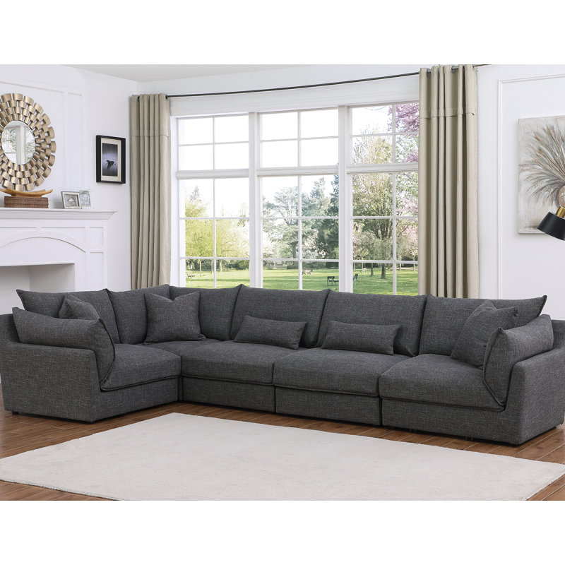 Canapé modulaire réversible 5 pièces Ballachino 