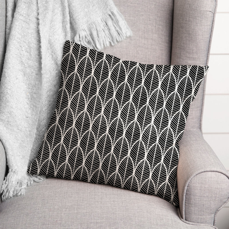  Coussin décoratif, H 18 po x l 18 po, Noir, noir, noir, noir