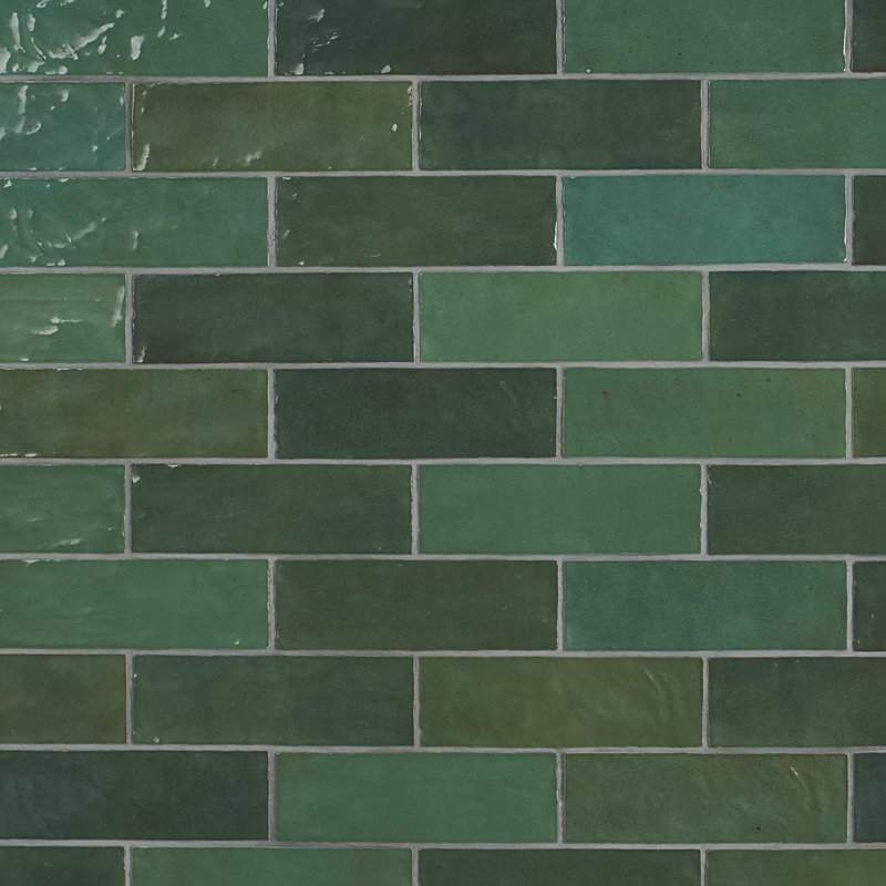 Portmore 3x8 Glazed Ceramic Tile, Green