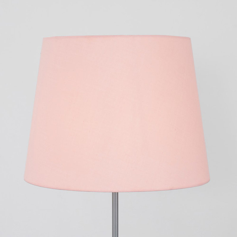 Bekbele 158cm Traditional Floor Lamp, Yes, Pink, Brushed Chrome