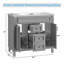 Meuble-lavabo moderne 36 po avec lavabo en résine, 2 portes à fermeture douce et 2 tiroirs-107394923