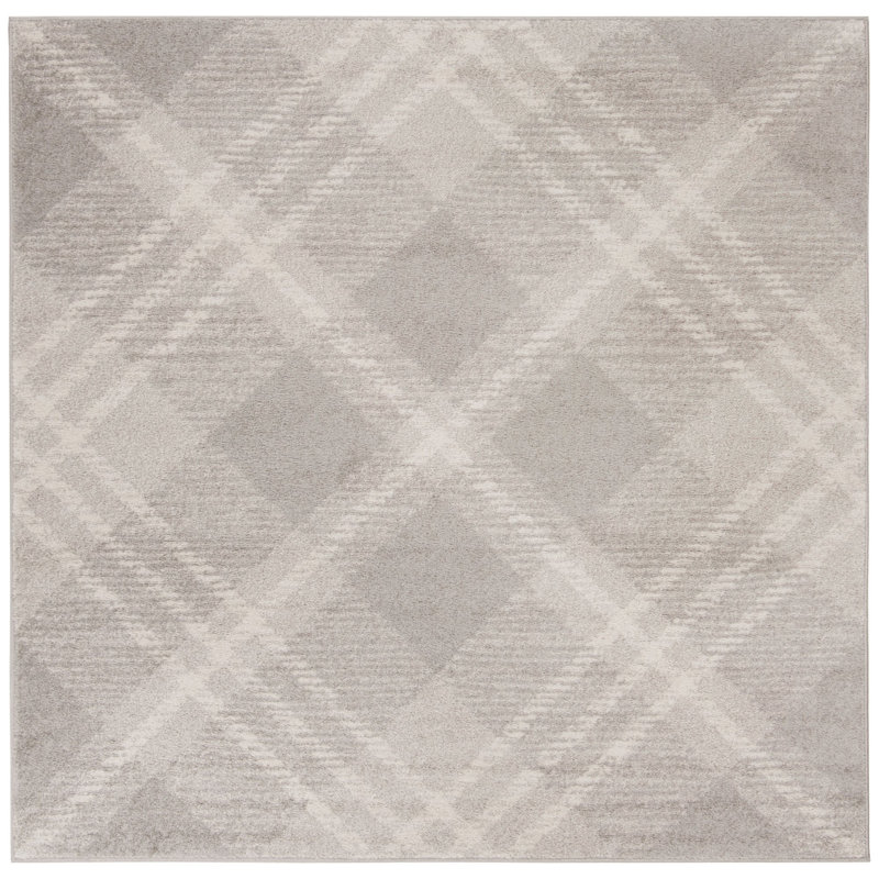 Laceymay Performance Plaid Rug, Square 6'
