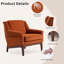 Fauteuil d'appoint capitonné à grand dossier de 76 cm (30 po) de largeur avec pieds en bois massif-1606835692