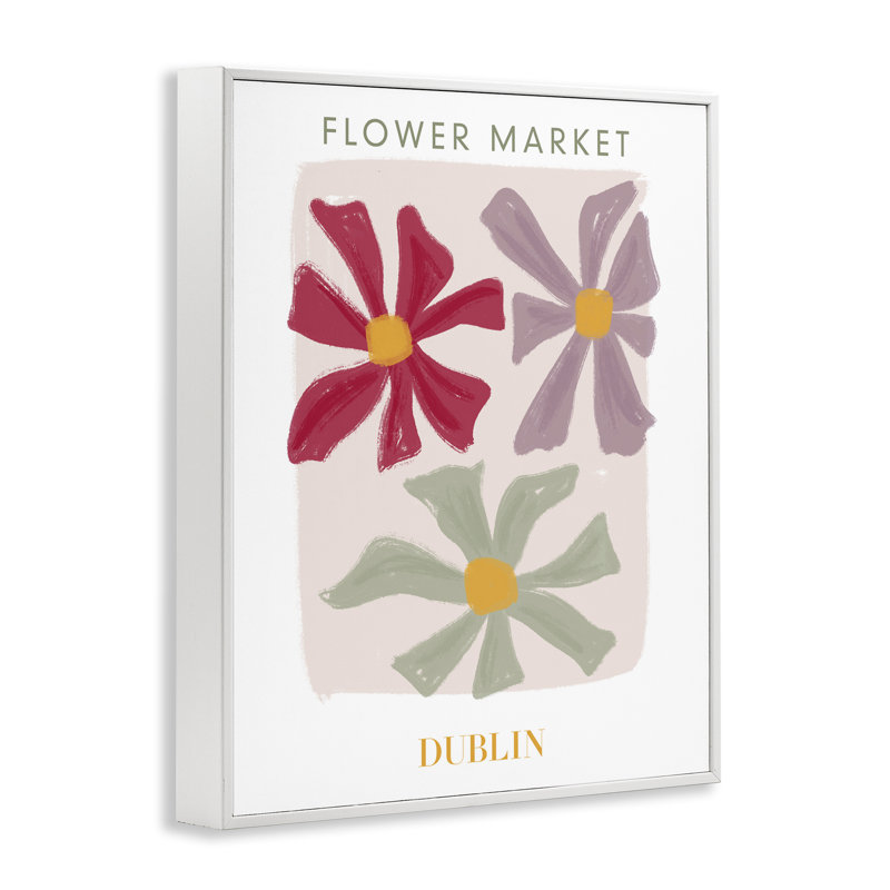Estampe numérique du marché aux fleurs en sourdine, conception de Lucille Price, H 30 po x l 24 po
