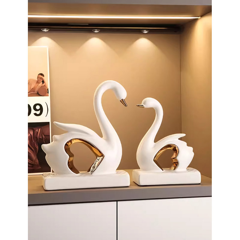 Delmo Figurines & Sculptures, White/Gold