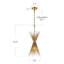 Luminaire suspendu 1 lumière Spoutnik Spike-347589088