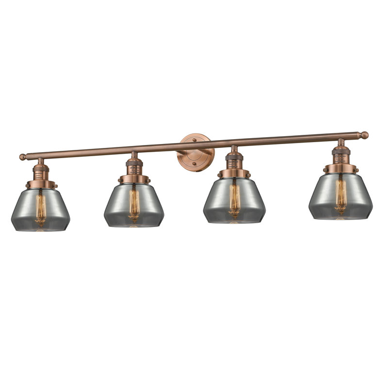 Lumière de vanité de 4-lumière Reyhani, Antique Copper, Clear
