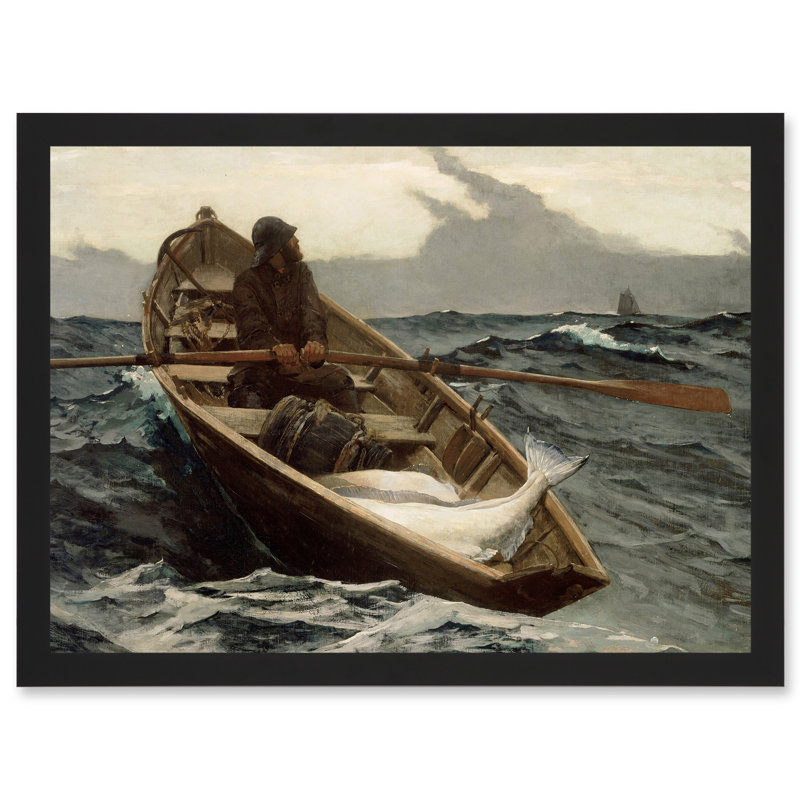 Winslow Homer Fog Warning Fisherman Storm 1 Piece Single Picture Frame Painting