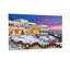 Christmas Modern House Christmas Lights Snowy Evening-98281316