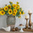 8.5X8.5X15.5" Terracotta Amphora Vase With Aged Green Finish