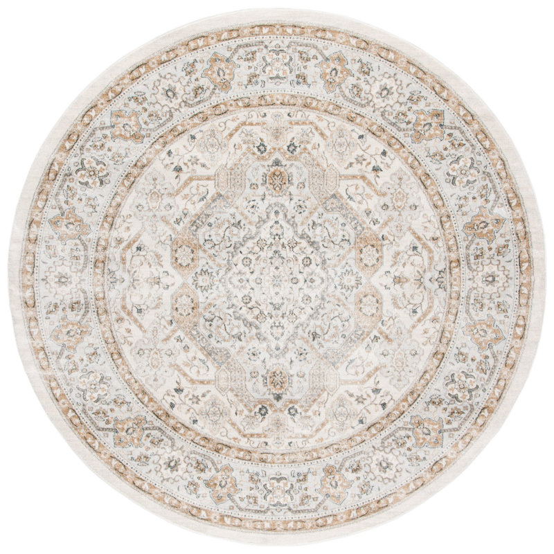 Tapis beige Gaige, Rond 10 pi