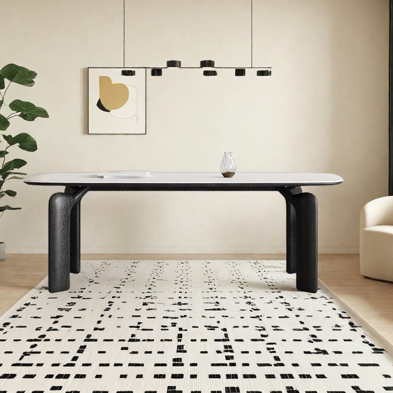 Table de salle à manger française avec crème, H 29,5 po x L 70,9 po x l 31,5 po