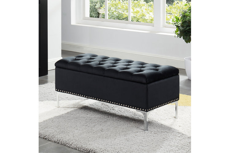 Top Black Storage Ottomans