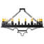 Luminaire suspendu oblong 18 lumières 48 "long Asen