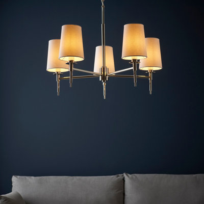 Alzamora 5 - Light Waggon Wheel Chandelier