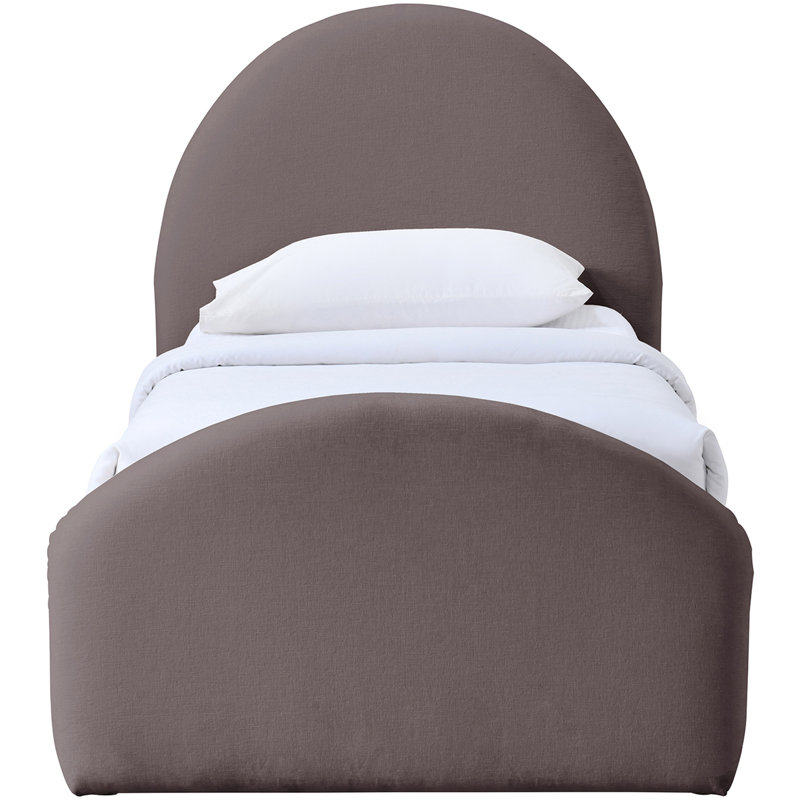 Lit tapissier Chiu, Tissu chenille mauve
