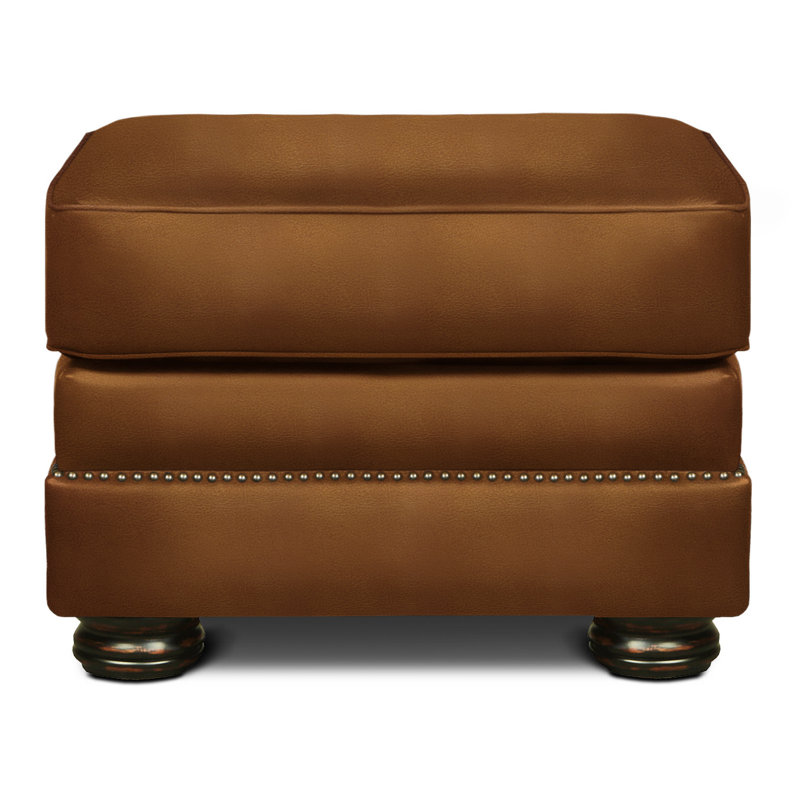 Buckingham Leather Ottoman, Yes, Espresso, Saddle (Maestro Artisano)