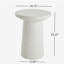Table d'appoint d'extérieur H 24 po MGO Terrazzo, blanc