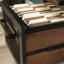Bureau avec rehausse, finition brune