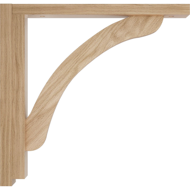 Support en bois Reece, Chêne rouge, H 12,25 po x l 2,5 po x P 12,75 po