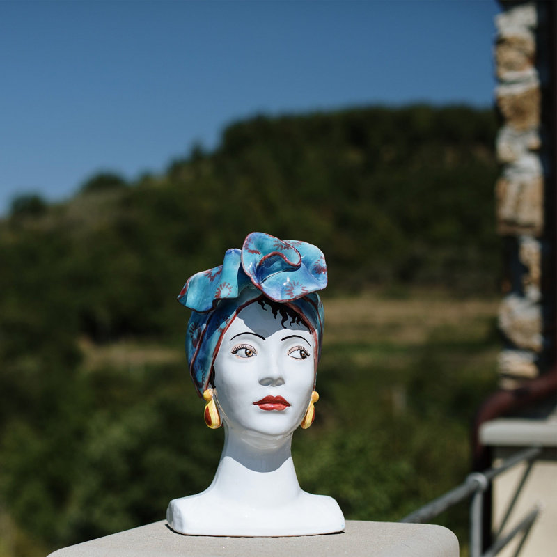 Tête de foulard en soie Sicilian Heads