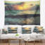 Eaux bleues colorées seascape à coucher de soleil tapisserie-28486859