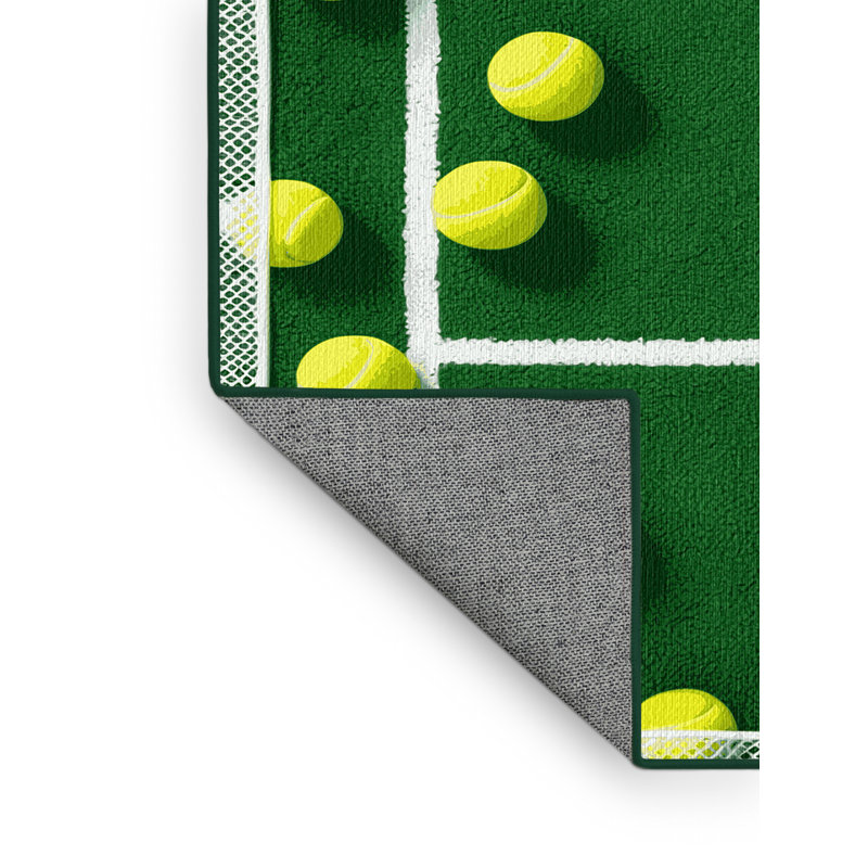  Tapis de tennis lavable, Rond 5 pi