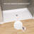 54'' W X 36'' D ADA Acrylic Alcove Shower Pan Single Threshold Handicapped Shower Base Rectangular White Shower Tray with Center Drain & Non-Slip Design