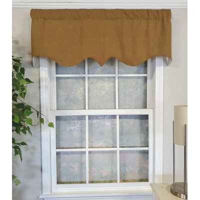 Linen Slub Regal Valance Coffee