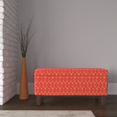 Banc de rangement en tissu texturé Genoveva