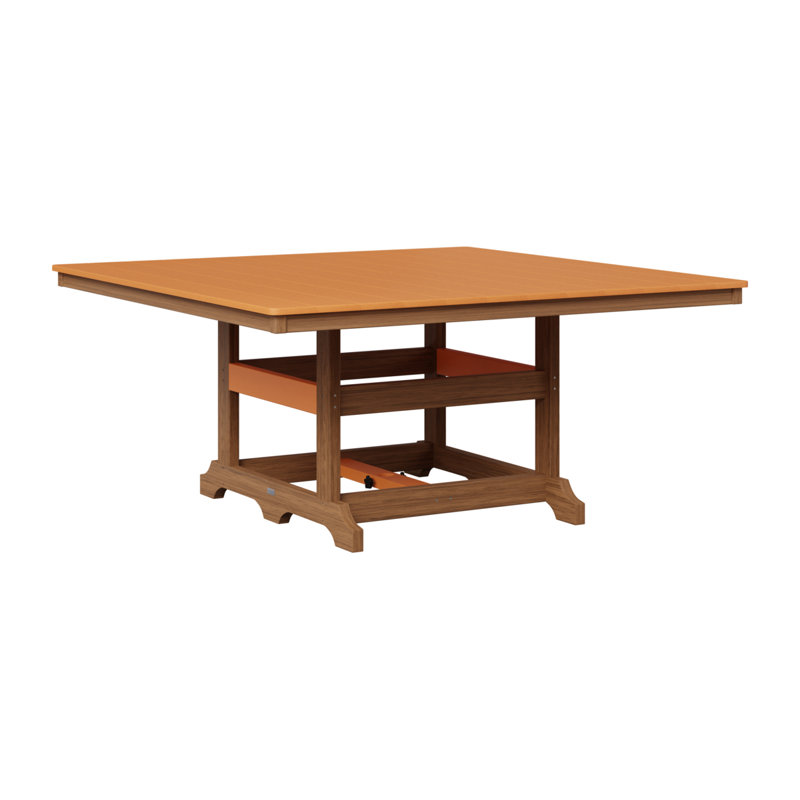 Table de salle à manger Berlin Classic, Acajou antique, Orange mangue