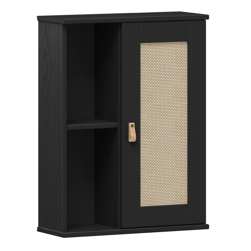 Horncastle Solid Wood 1 - Door Standard Accent Cabinet, Black