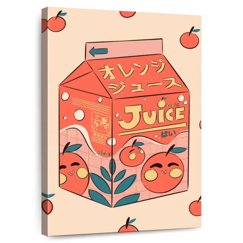 Yarlin Orange Juice Box, 36" H x 24" W